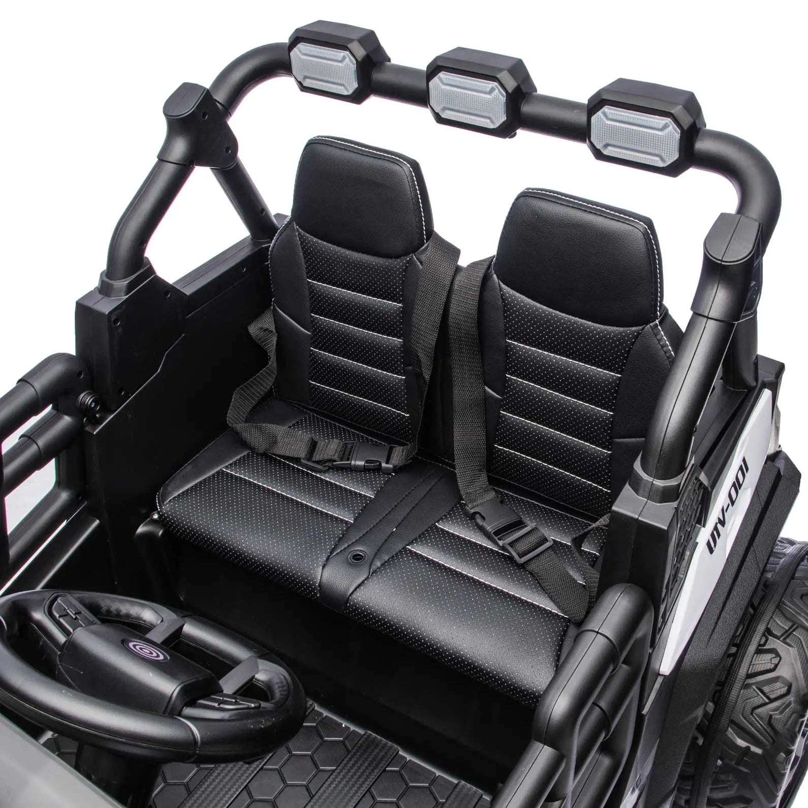Trail Rider 24V 4WD Kids Ride-On UTV with R/C Parental Remote | White
