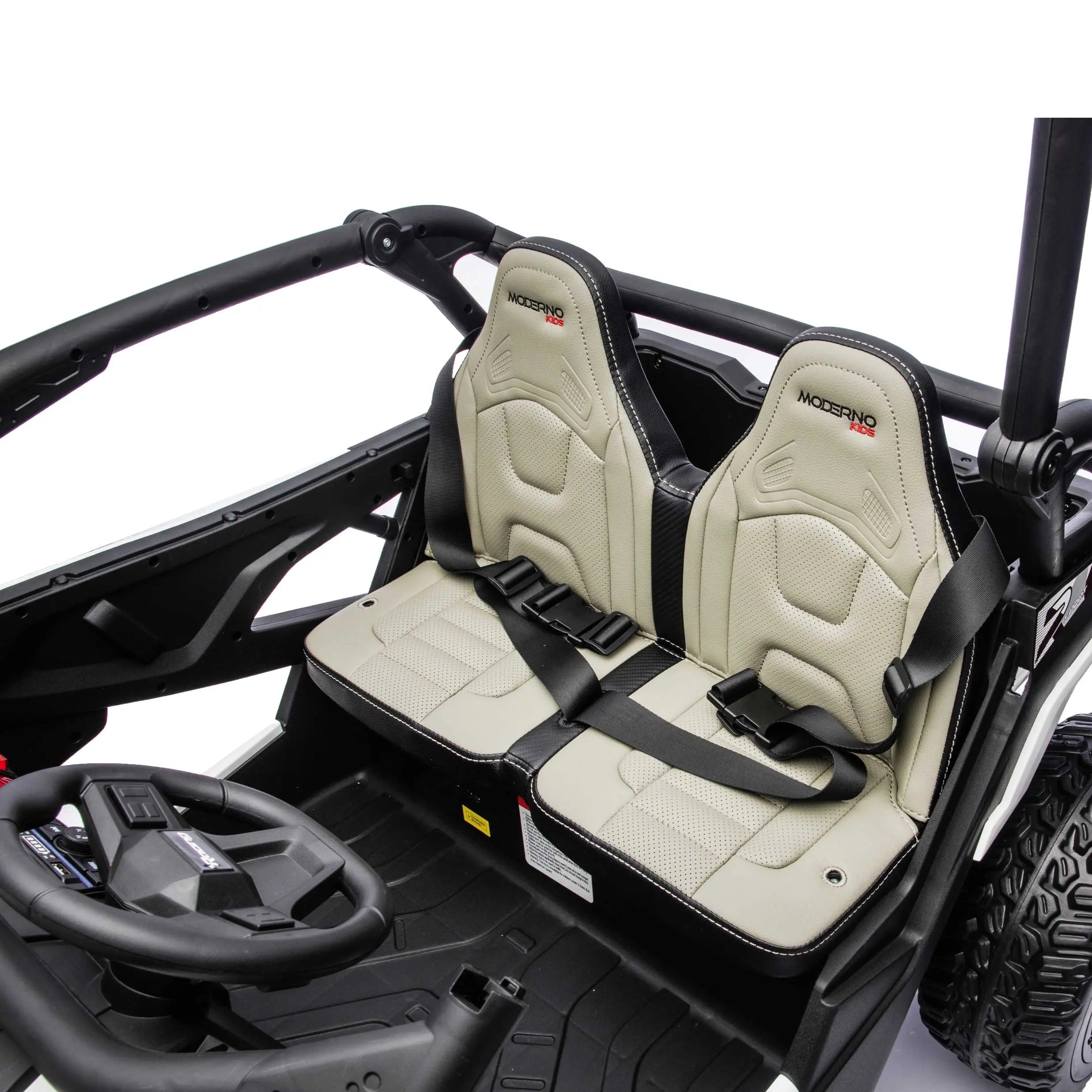 Trail Runner 24V 4WD Kids Ride-On UTV with R/C Parental Remote | White